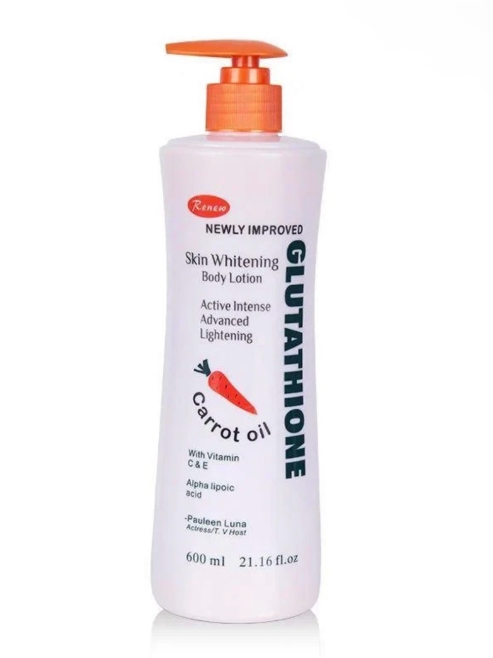 Renew Glutathione Carrot Oil Body Lotion 600ml